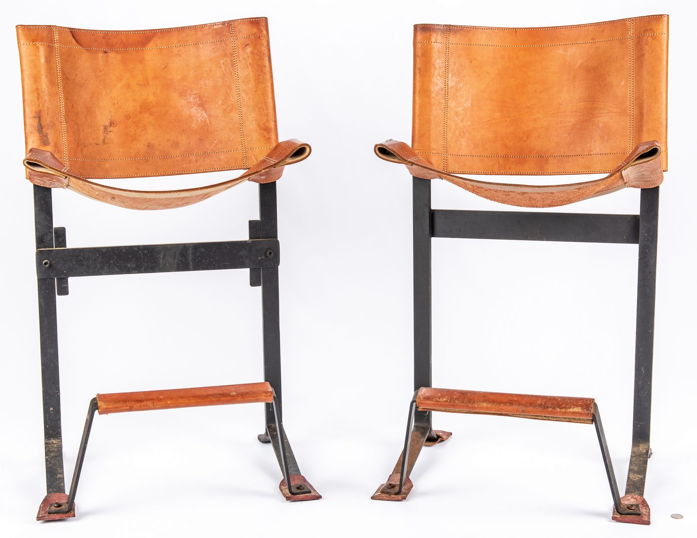 Lot 603: Pair Max Gottschalk Mid Century Bar stools