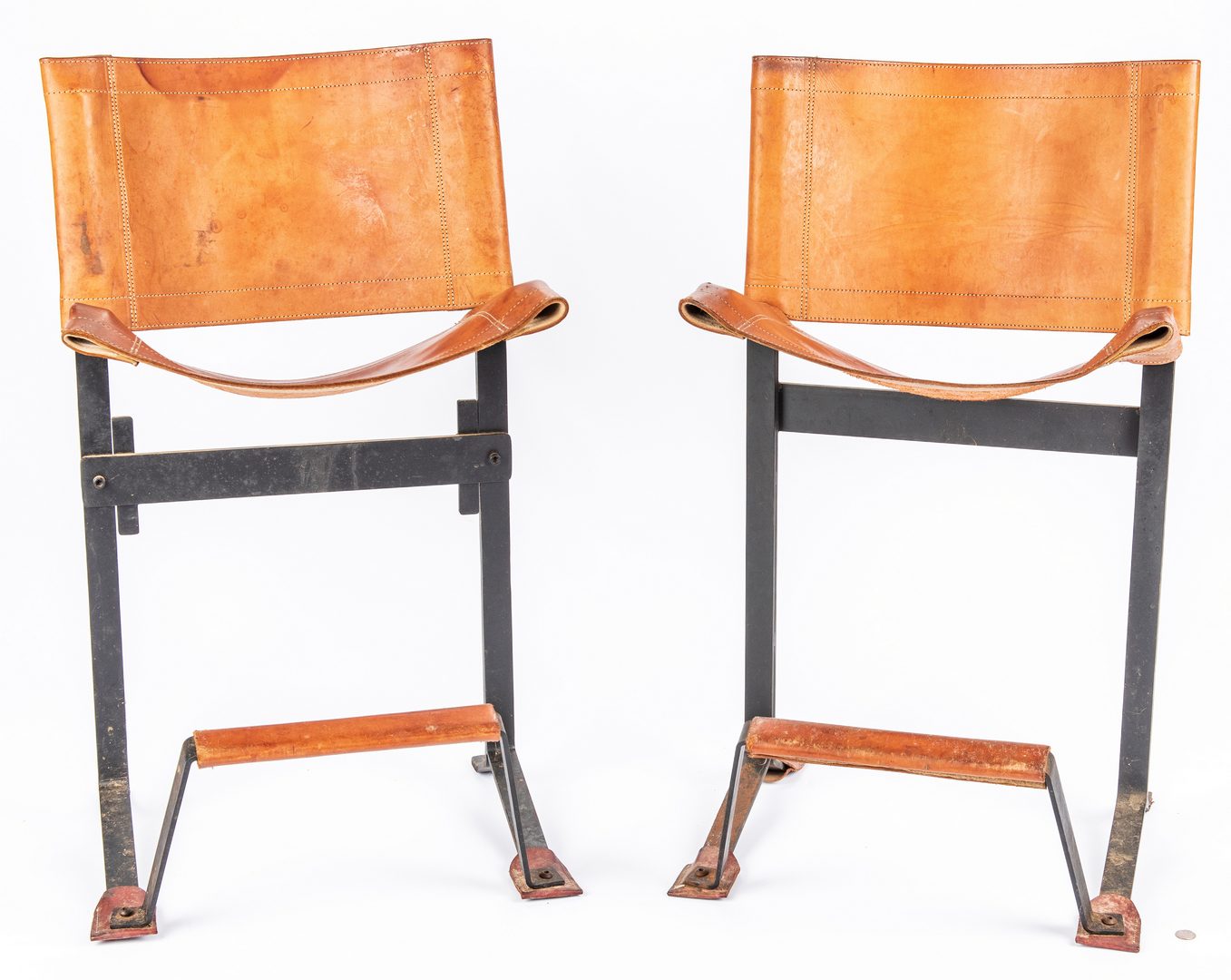 Lot 603: Pair Max Gottschalk Mid Century Bar stools