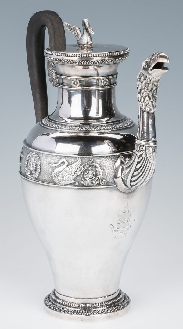Lot 61: French Empire Sterling Silver Coffee Pot