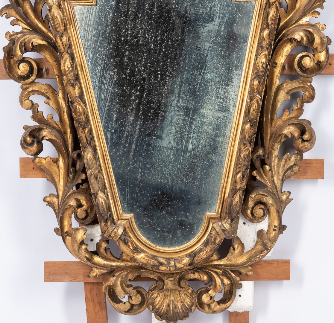 Lot 620: Continental Baroque Gilt Mirror