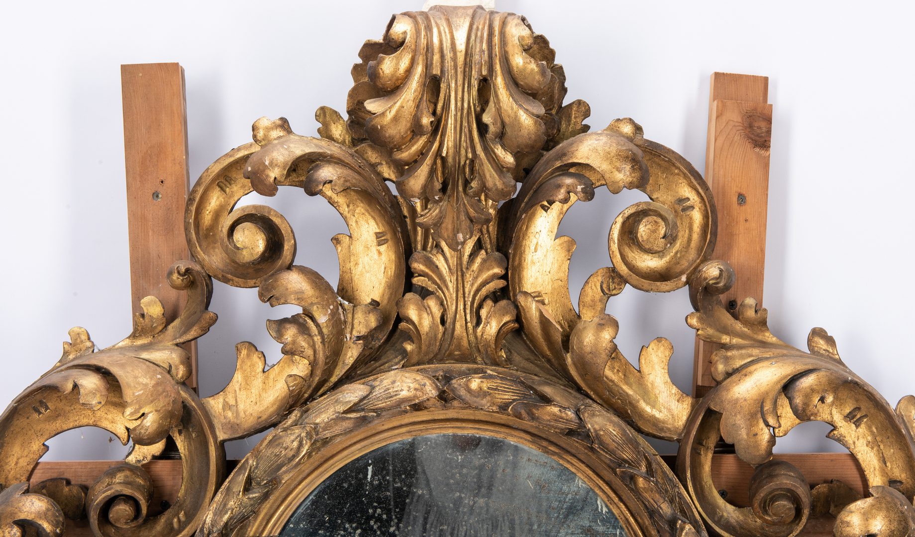 Lot 620: Continental Baroque Gilt Mirror