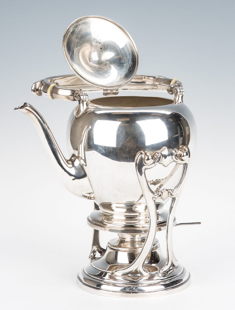 Lot 624: Fisher Sterling Tea Kettle on Stand