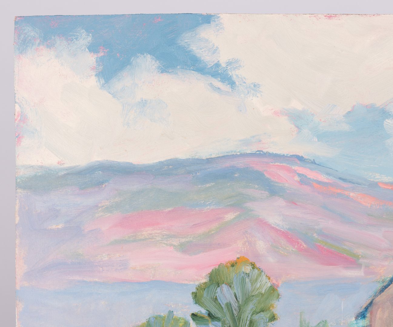 Lot 671: Earline Barnes Impressionist Oil Landscape