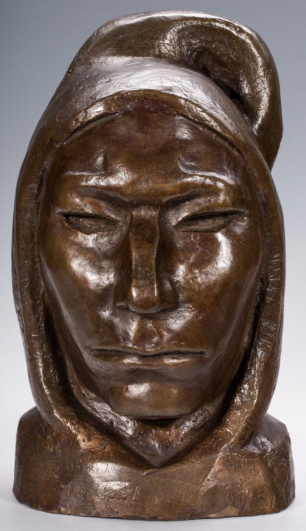 Lot 684: Margo Allen Bronze Bust, Portrait with Archive