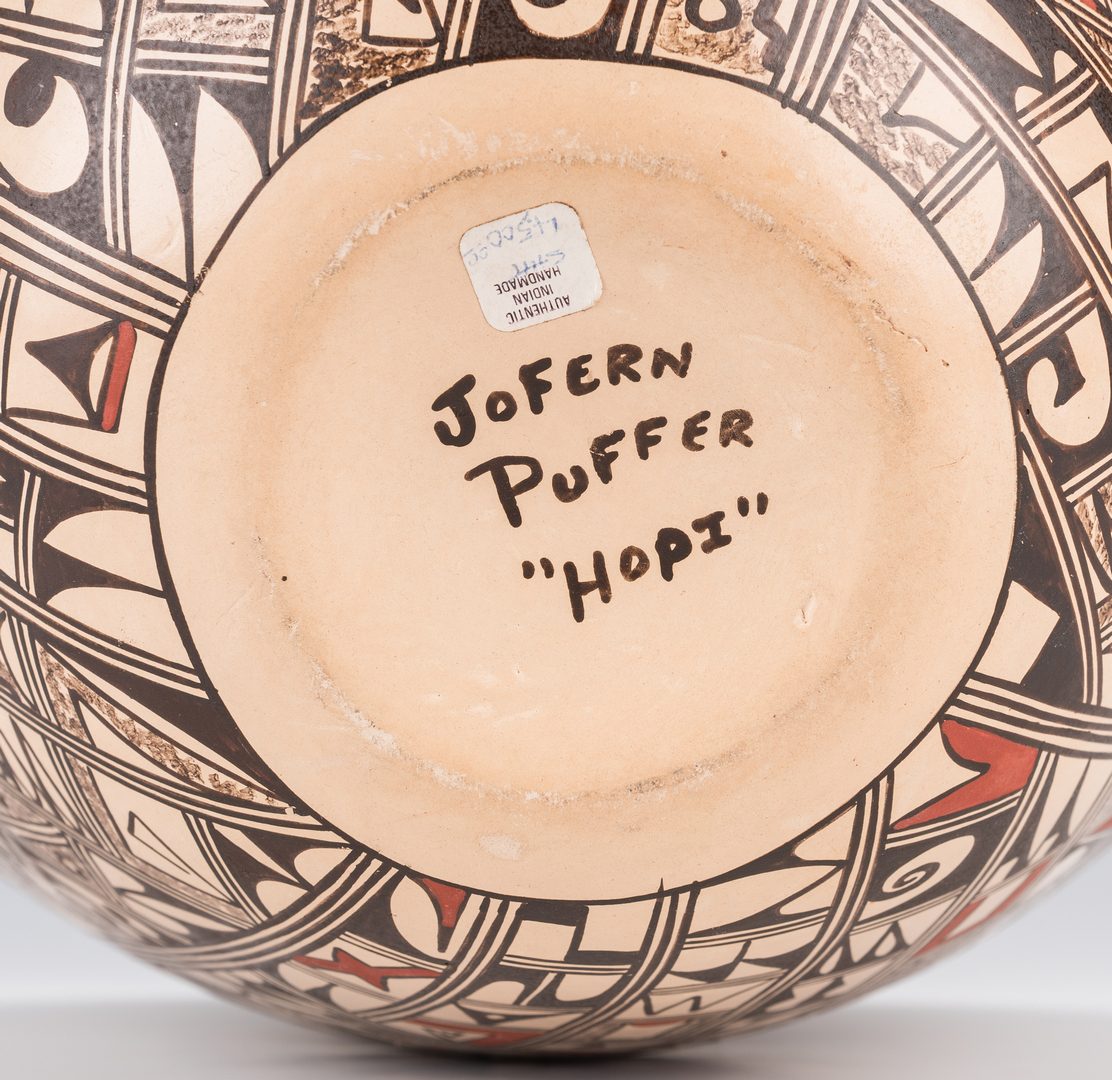 Lot 699: Hopi Polychrome Pottery Jar,  JoFern Puffer