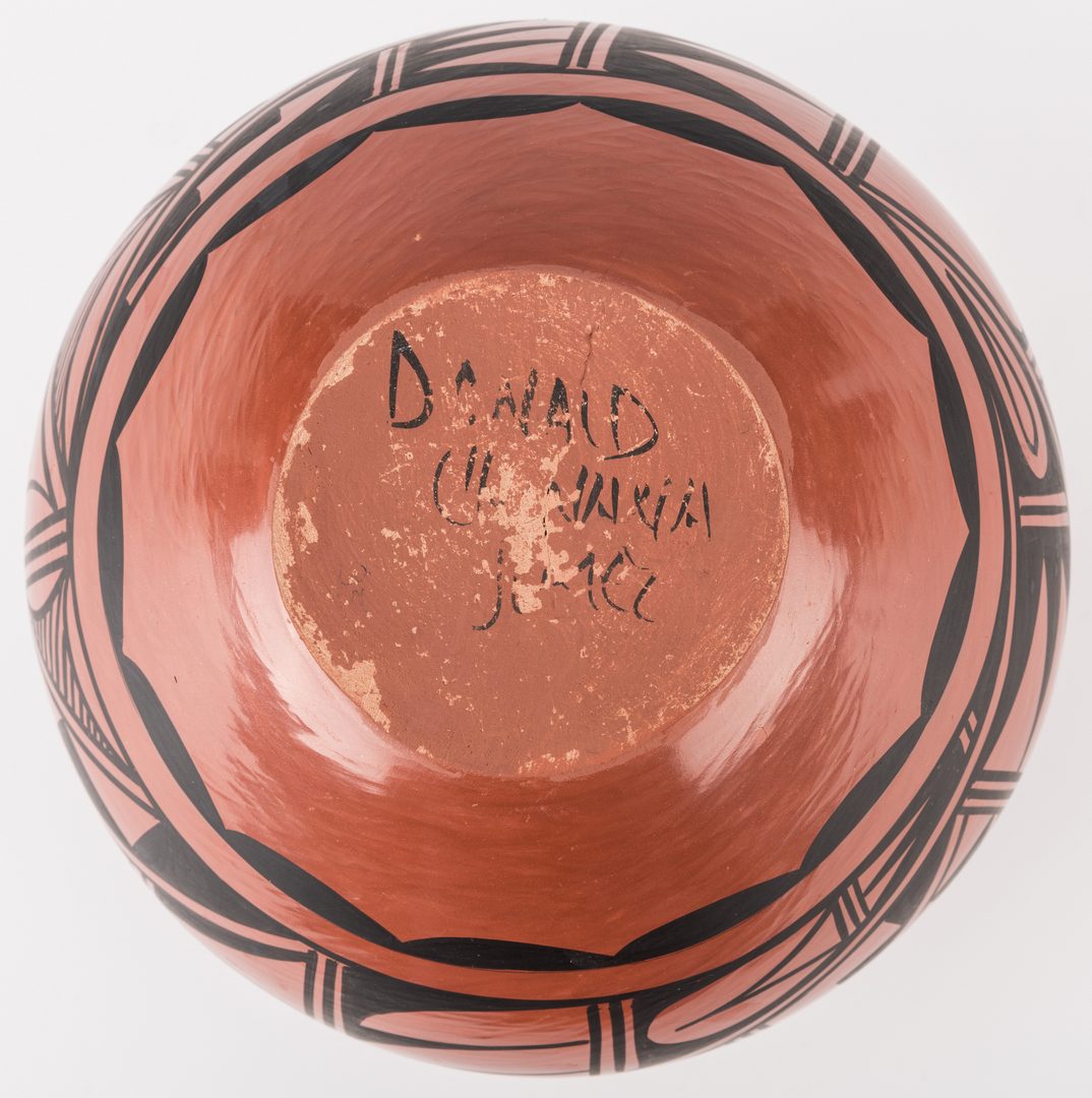 Lot 701: 2 Native American Jemez Pottery Jars by Donald Chinana