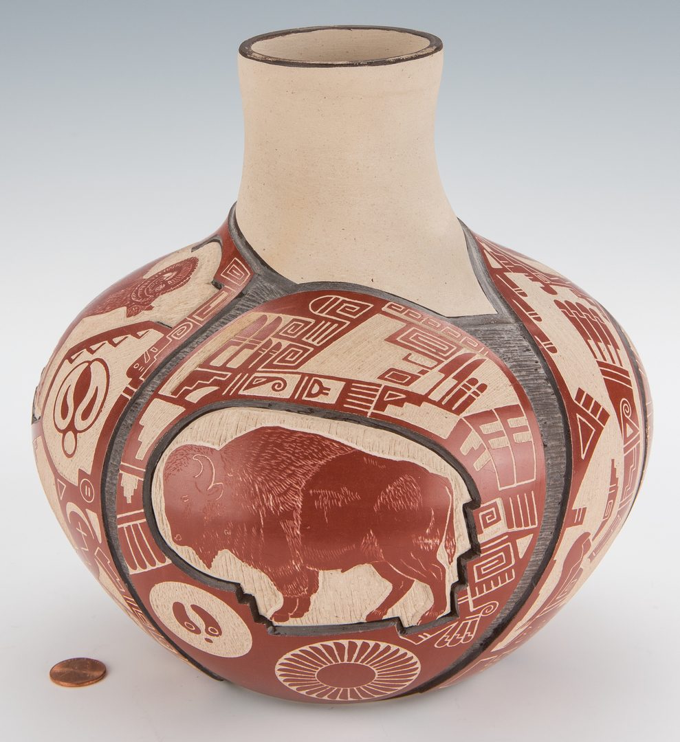 Lot 708: Thomas Polacca Nampeyo Native American Pottery Jar