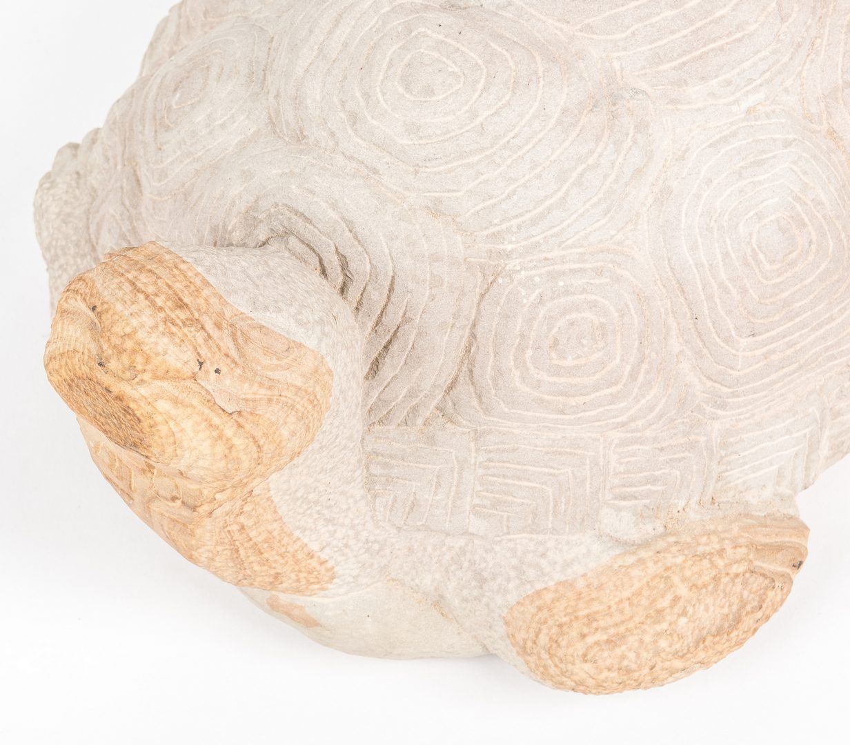 Lot 716: Tim Lewis Carved Limestone Turtle Sculpture