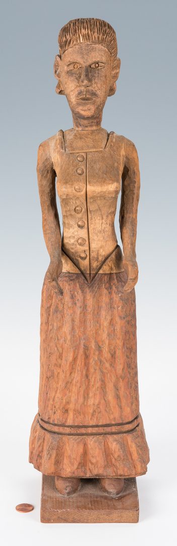 Lot 727: Clarence Stringfield Carved Woman Figure