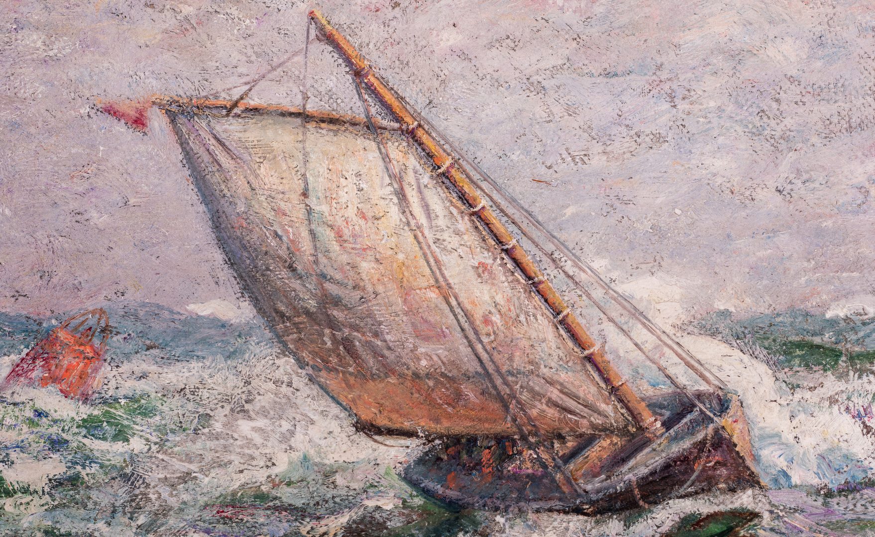 Lot 752: James Tyler, O/C, Painting of a Ship