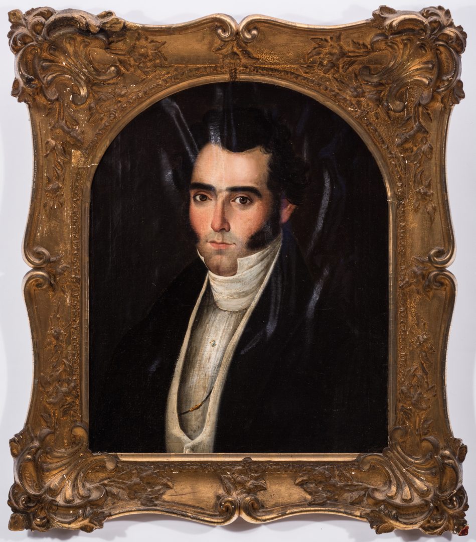 Lot 765: 19th c. Portrait, poss. a Bonaparte