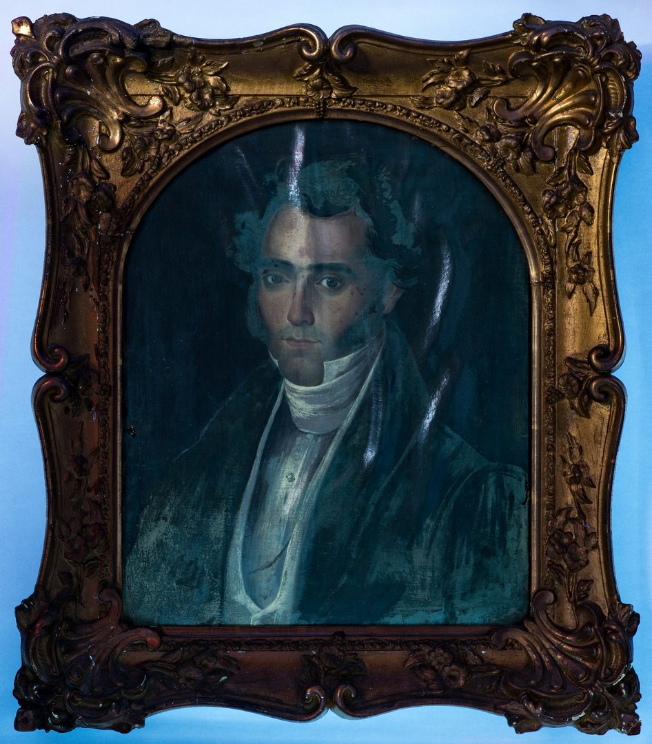 Lot 765: 19th c. Portrait, poss. a Bonaparte