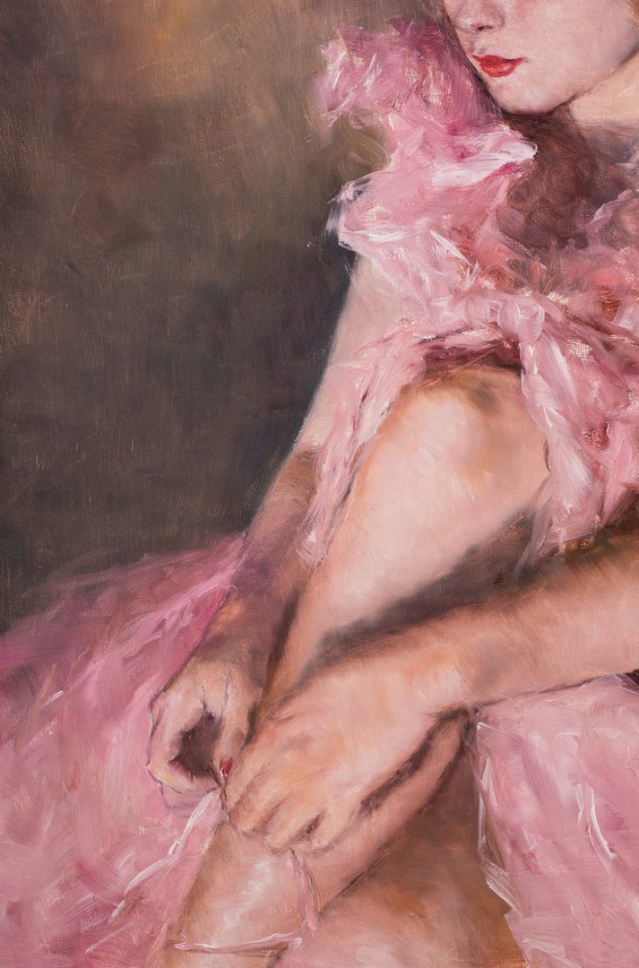 Lot 772: Pal Fried O/C, Dancer in Pink Dress