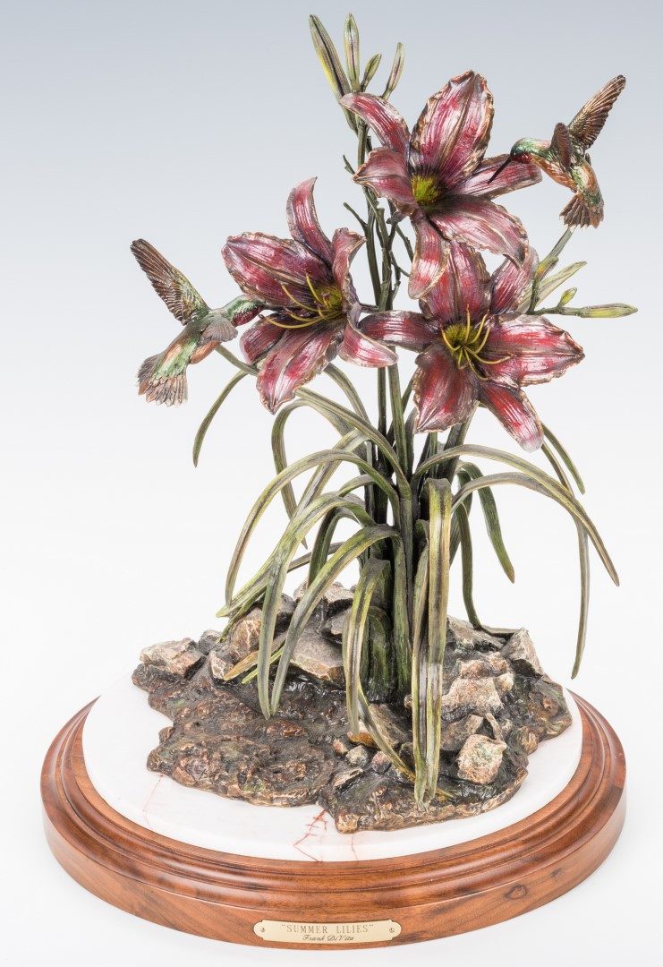 Lot 775: Frank Divita Bronze Sculpture, "Summer Lilies"