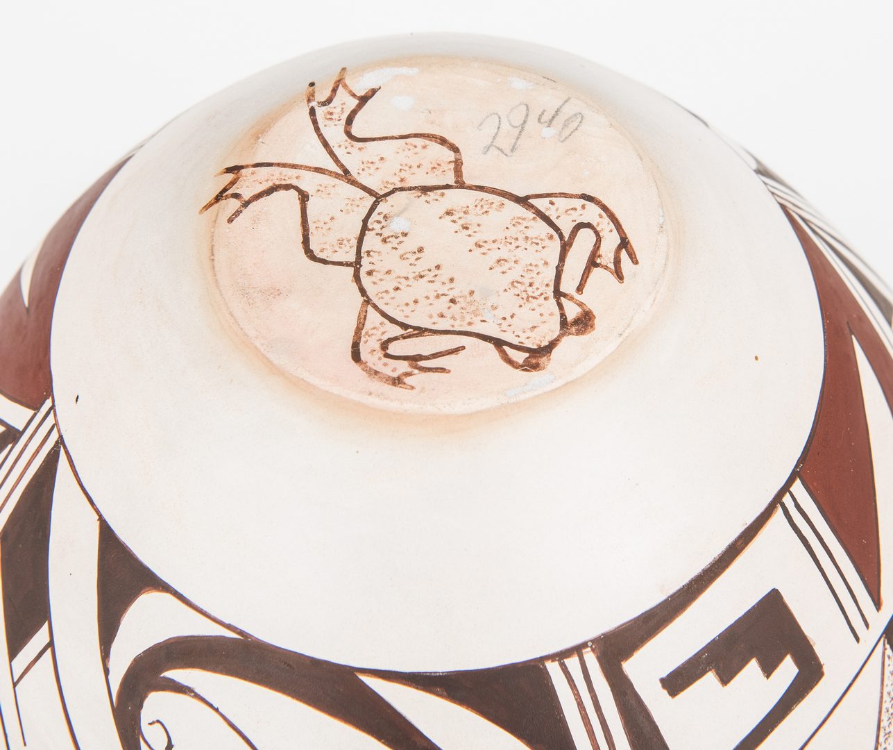 Lot 796: Joy Navasie Frog Woman Marked Jar