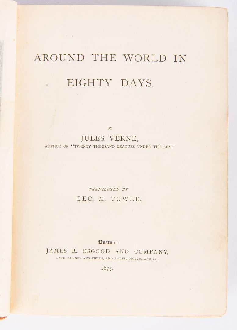 Lot 811: J. Verne, Around the World in Eighty Days, 1st ed., 1873