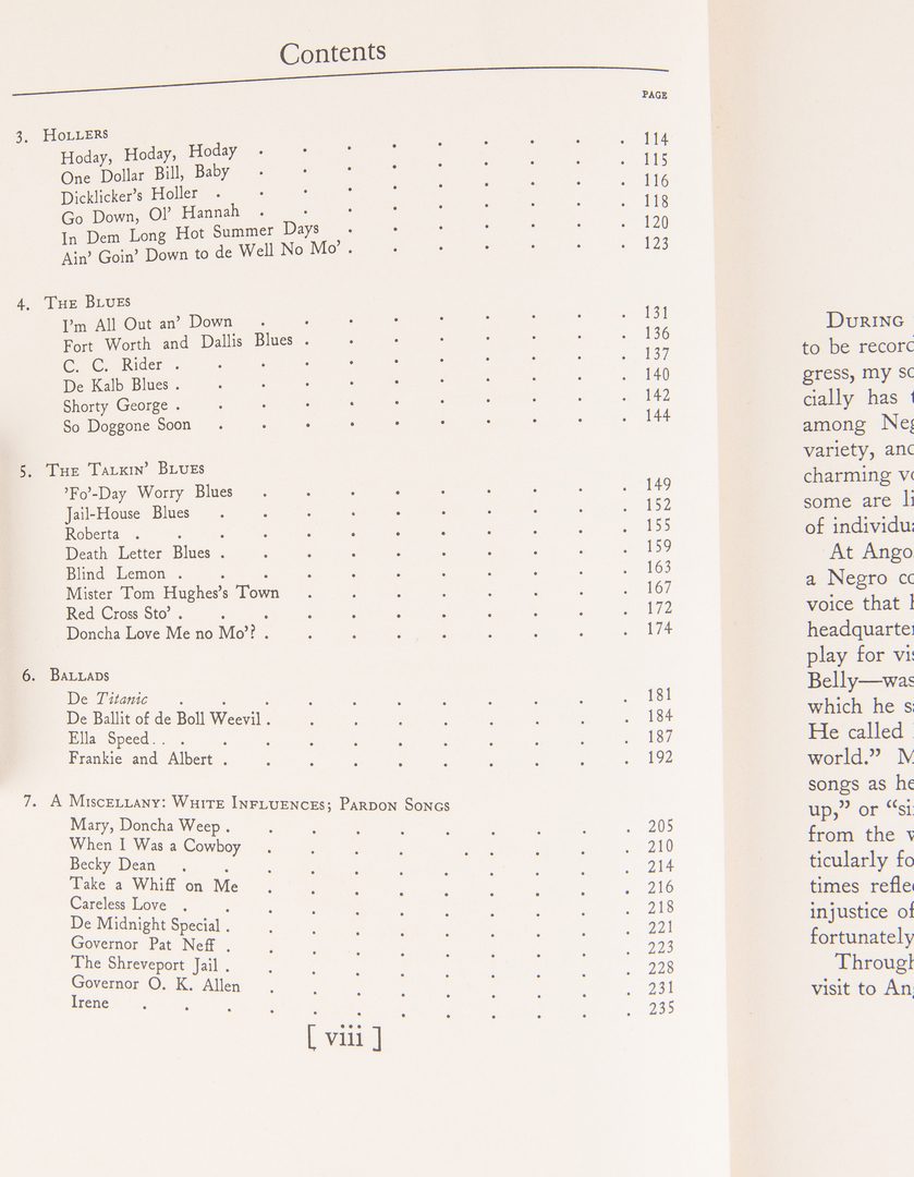 Lot 816: Lomax, Negro Folk Songs, 1936
