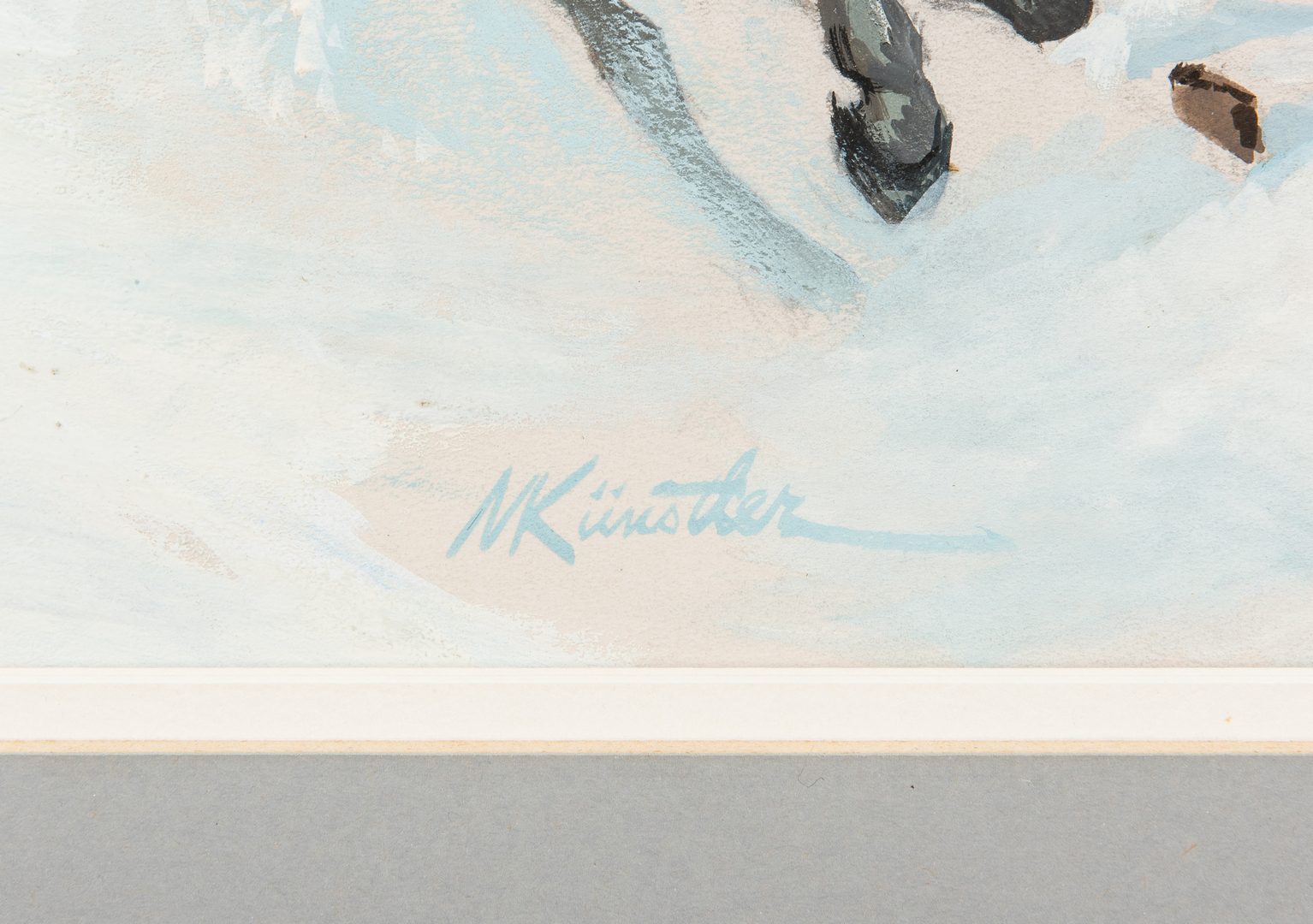 Lot 831: Mort Kunstler Watercolor & Gouache Painting