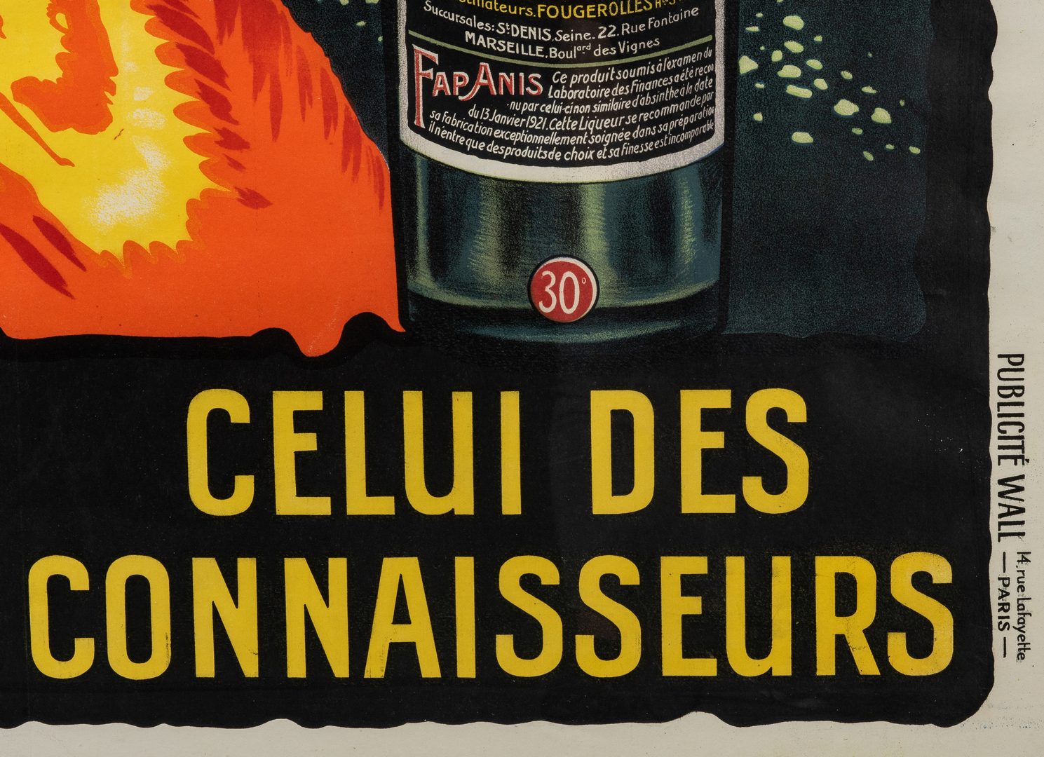 Lot 837: Delval French Advertising Poster, Fap' Anis Liquor