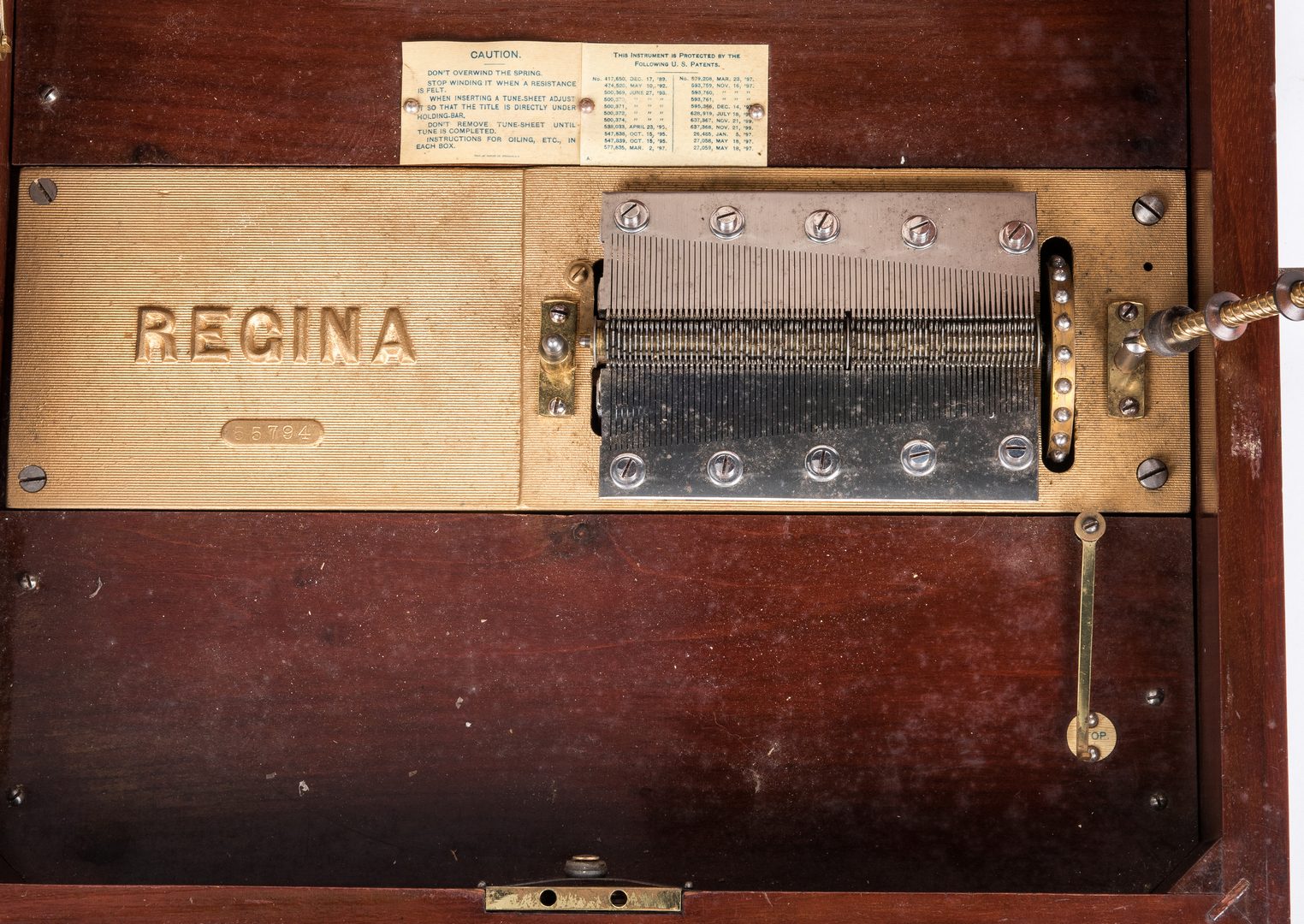 Lot 845: Regina Music Box & Disc