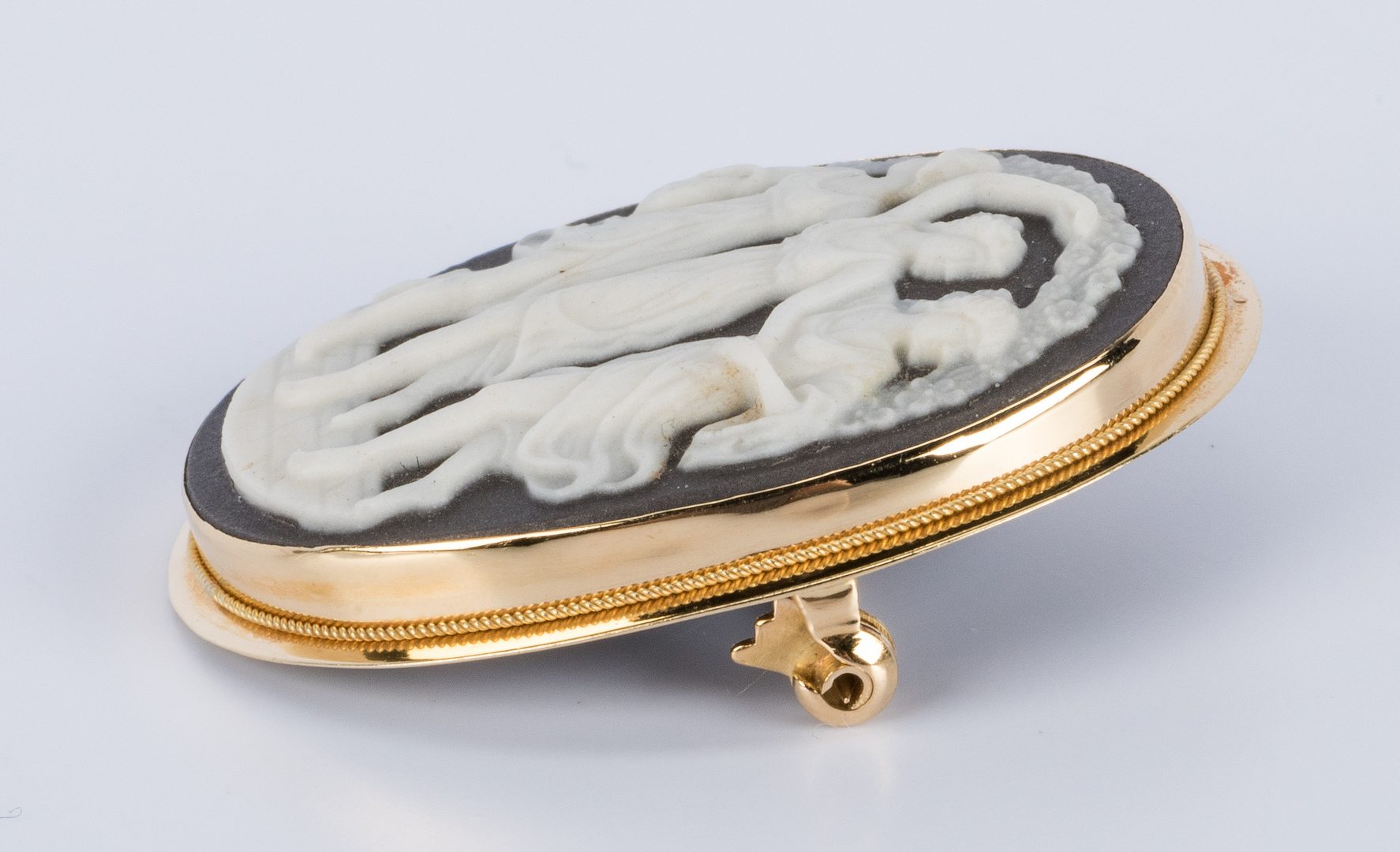 Lot 855: Ladies Gold Watch and Cameo, 2 pcs