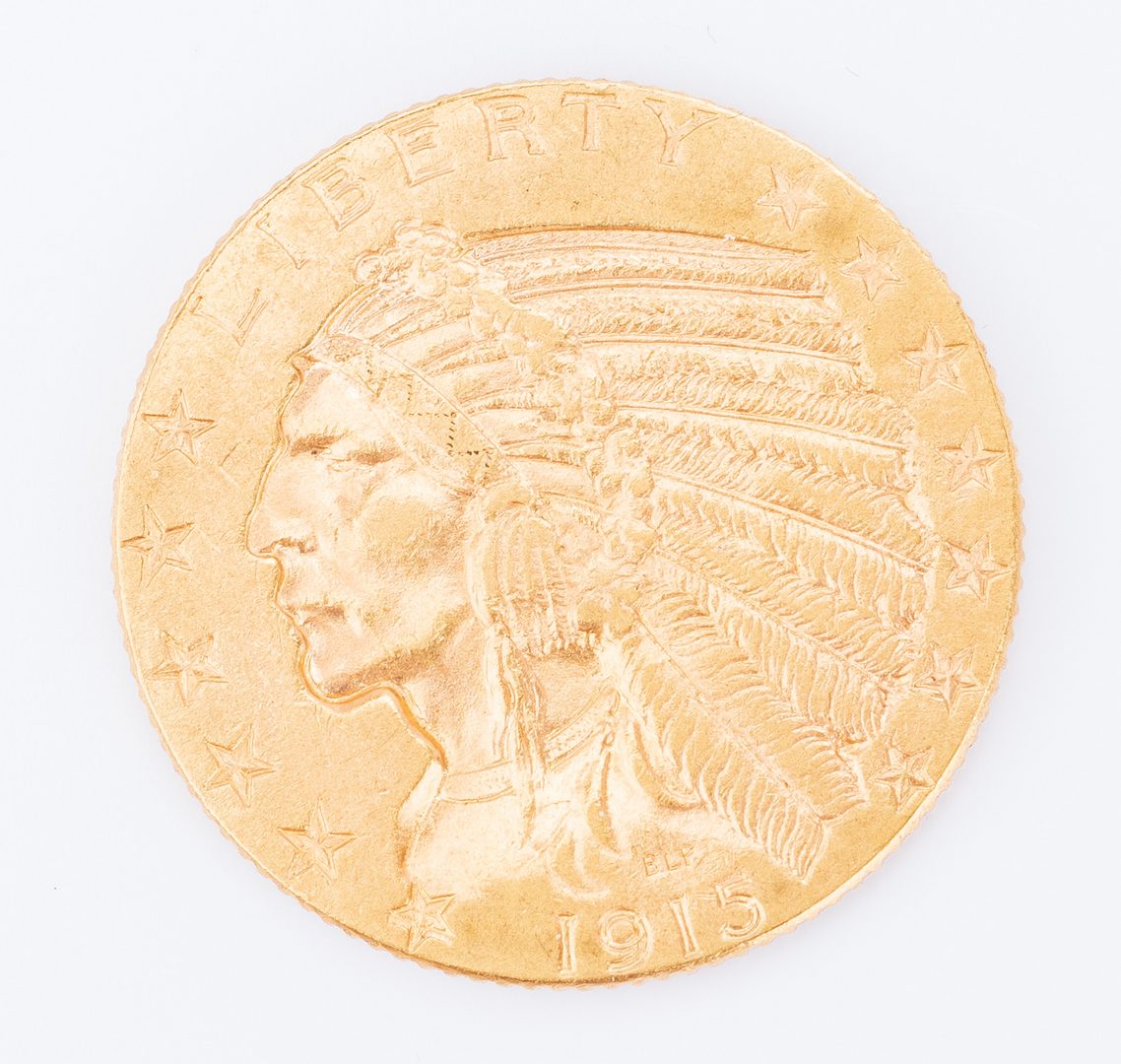 Lot 861: Liberty and Indian Head $5 gold coins