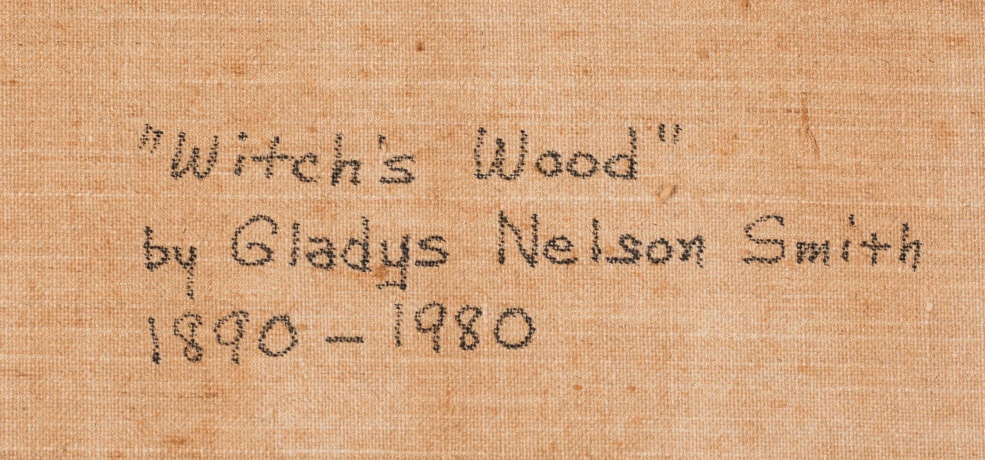 Lot 87: Gladys Nelson Smith, O/C, "Witches Wood"