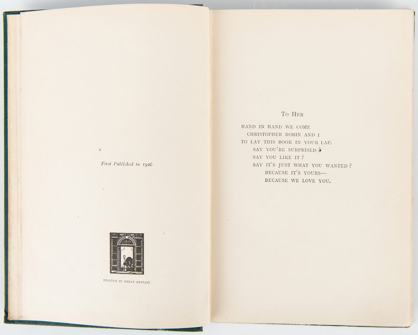 Lot 109: A. A. Milne, Winnie the Pooh, 1st Ed., 1926