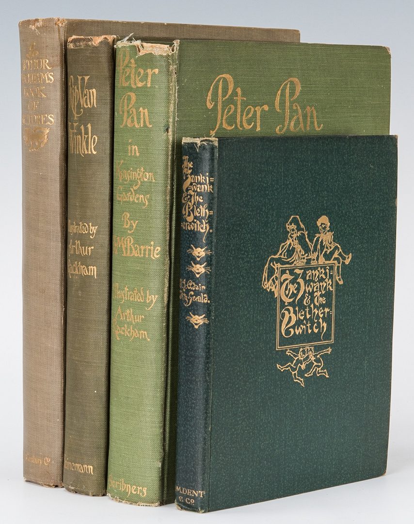 Lot 111: 4 Rackham Illustrated books, inc. 1st editions & Russell owned book