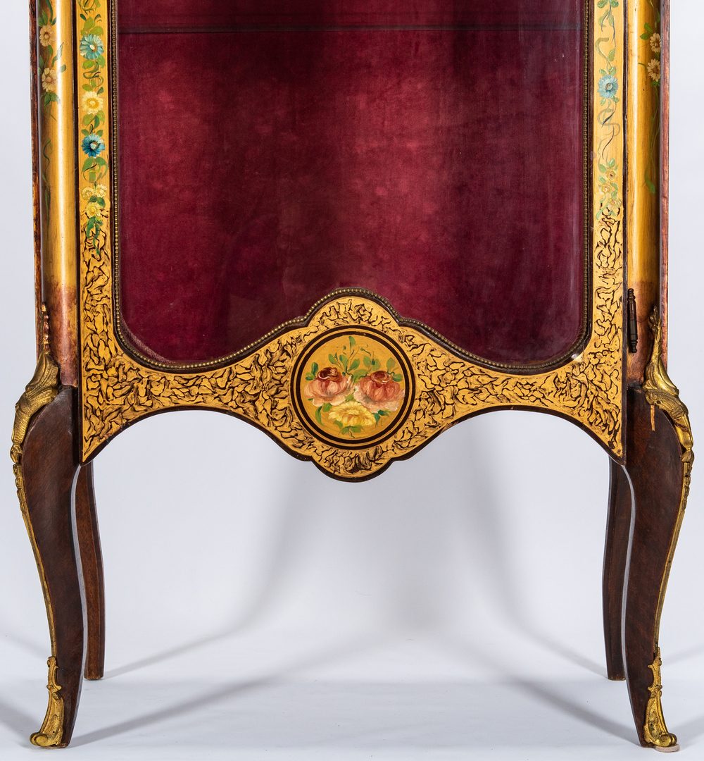 Lot 135: French Vitrine w/ Painted Scenes