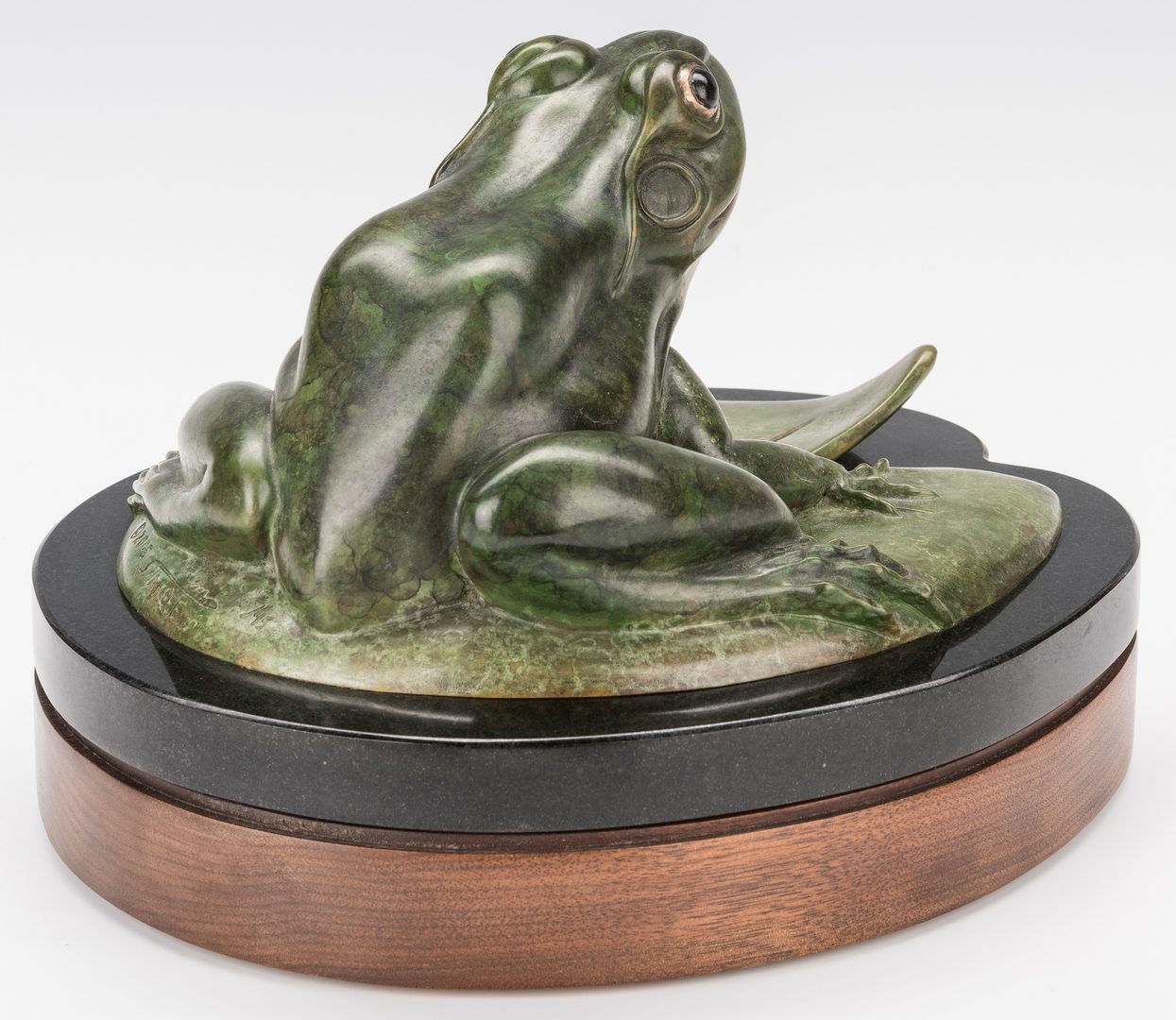 Lot 139: Kim Shaklee Bronze Frog Sculpture