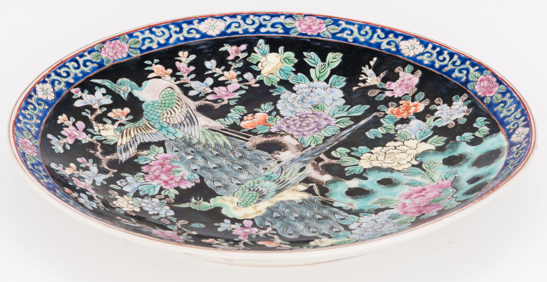 Lot 180: 4 Asian Decorative Items, inc. Famille Noir