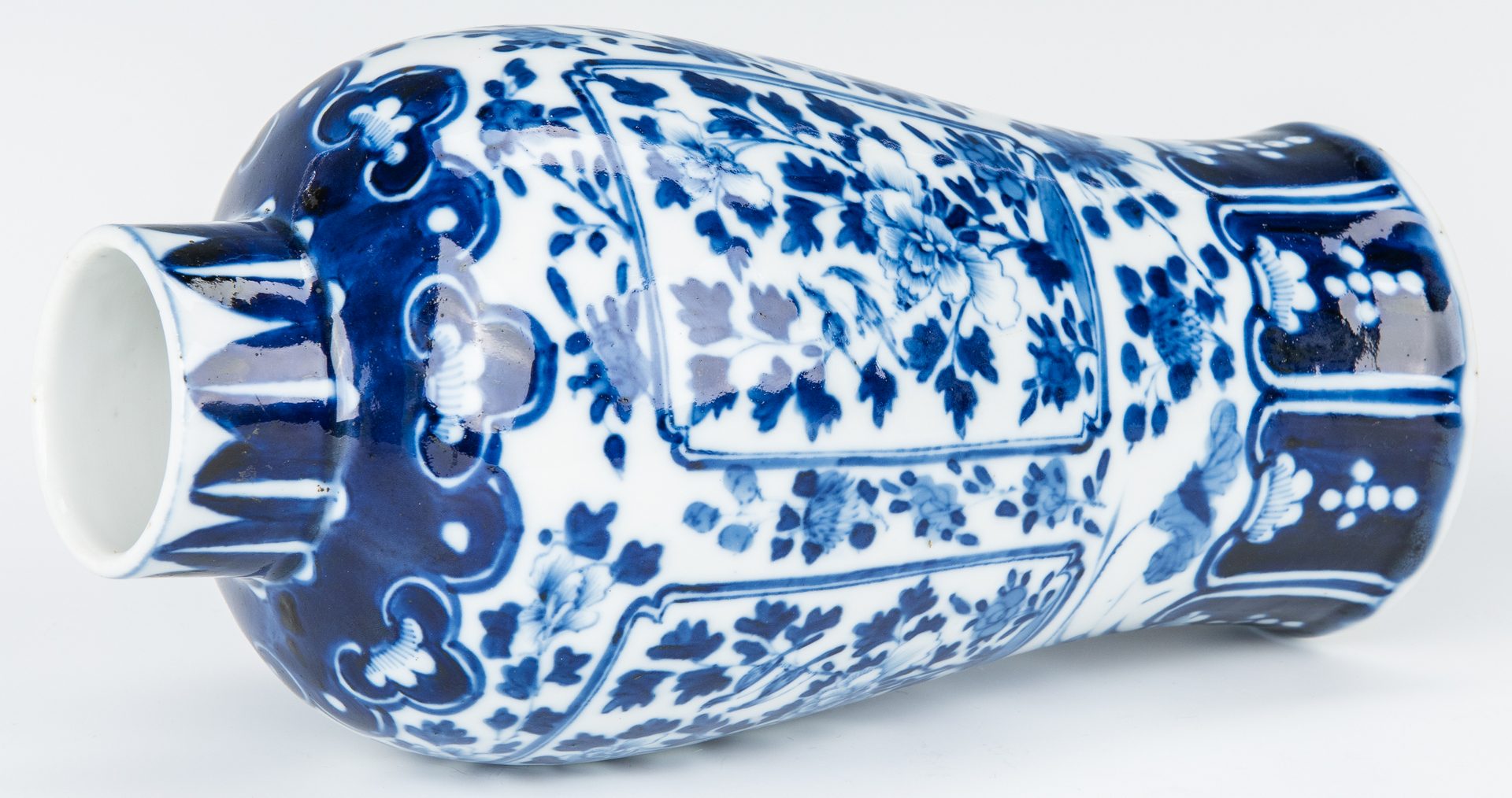 Lot 184: Pr. Chinese Blue/ White Vases & Cloisonne Vase, 3 items
