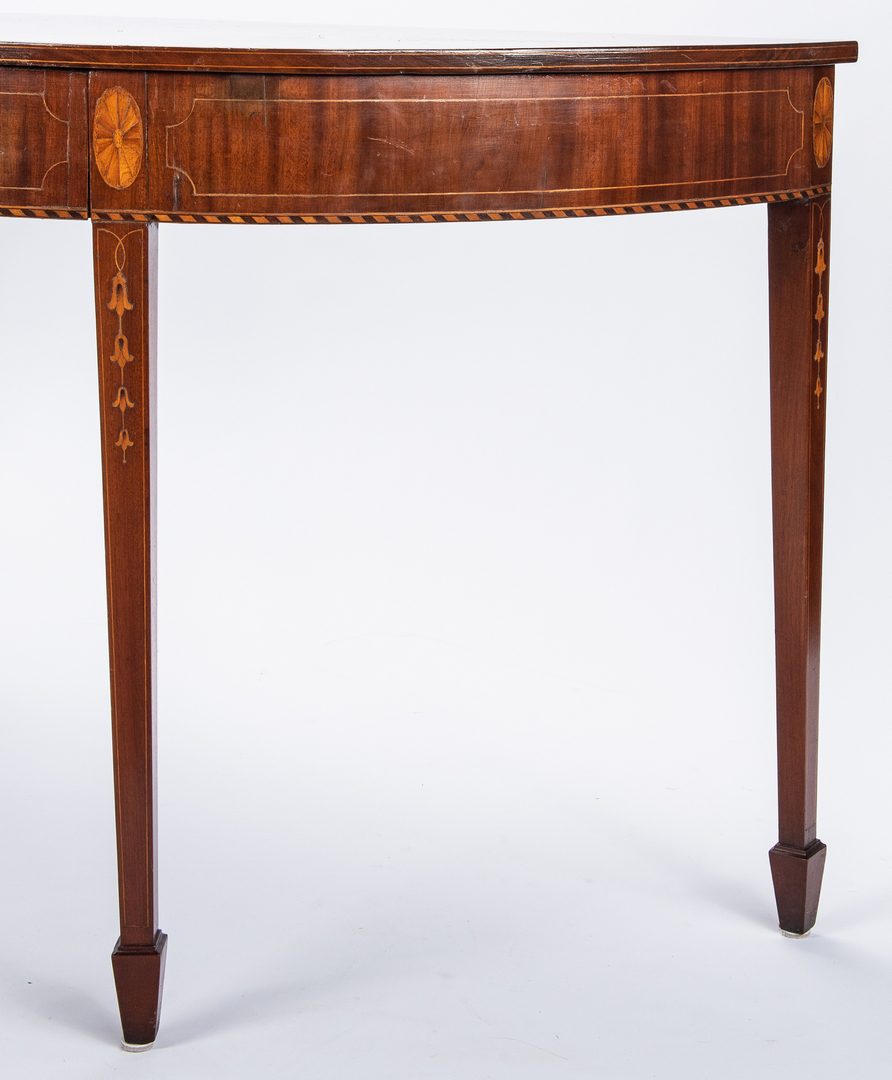 Lot 236: Neoclassical Inlaid Demilune Table