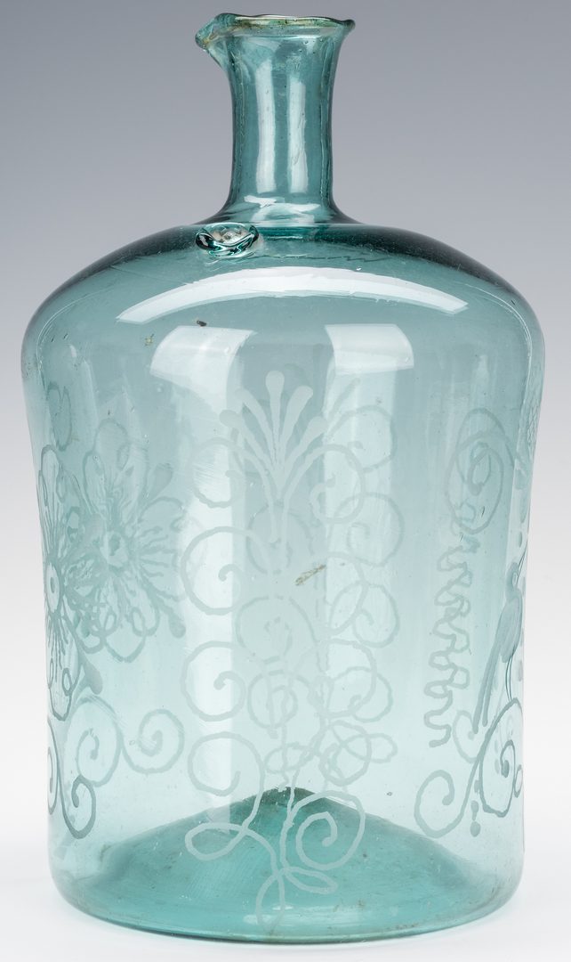 Lot 241: 19th Cent. Stiegel Type Glass Container