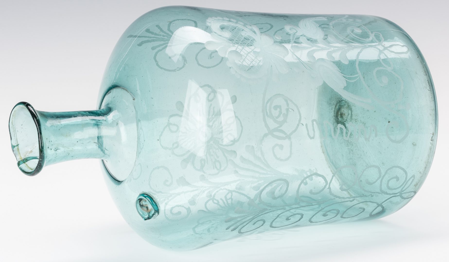 Lot 241: 19th Cent. Stiegel Type Glass Container