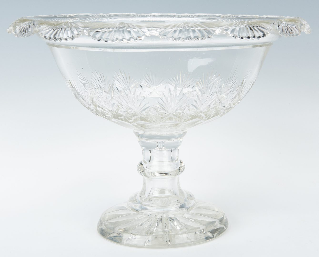 Lot 243: Anglo-Irish Cut-Crystal: 3 Decanters & 1 Fruit Bowl