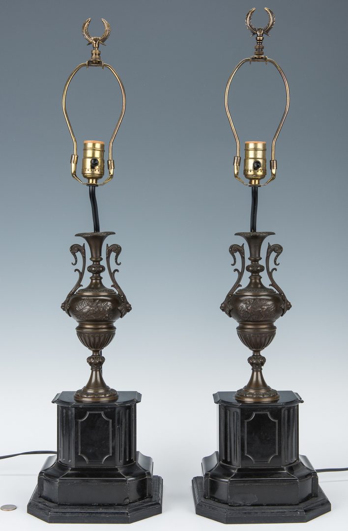 Lot 249: Pair Neoclassical Style Lamps