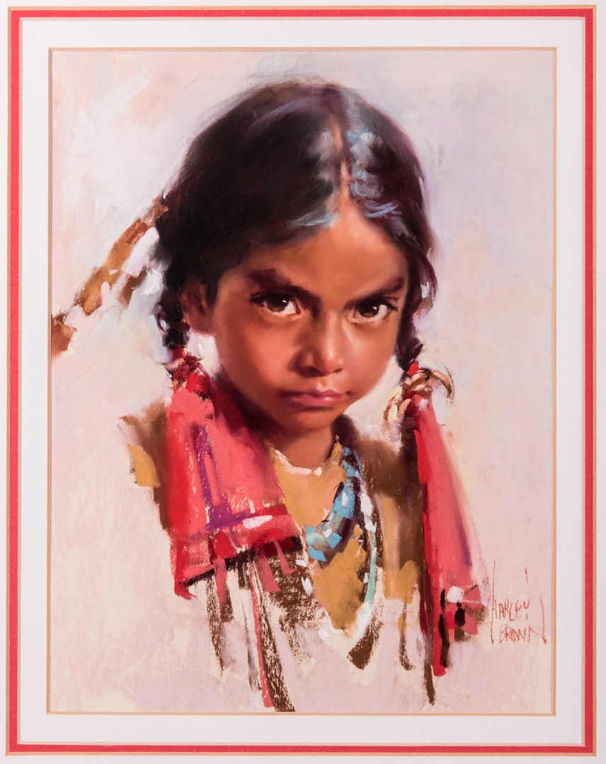 Lot 292: Harley Brown Native American Girl w/ Turquoise