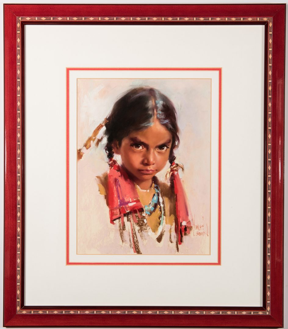 Lot 292: Harley Brown Native American Girl w/ Turquoise