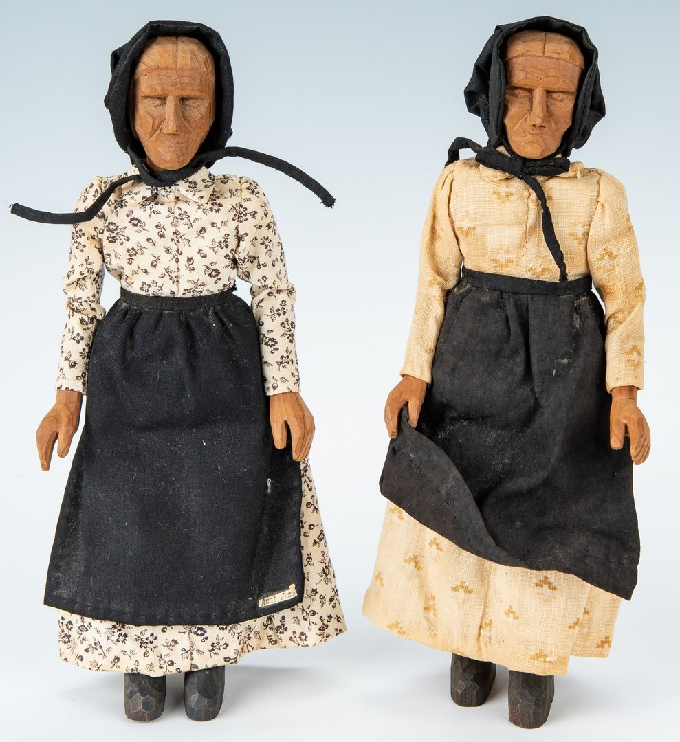 Lot 318: 6 Southern Folk Art Dolls: TN Polly Page and Acadian