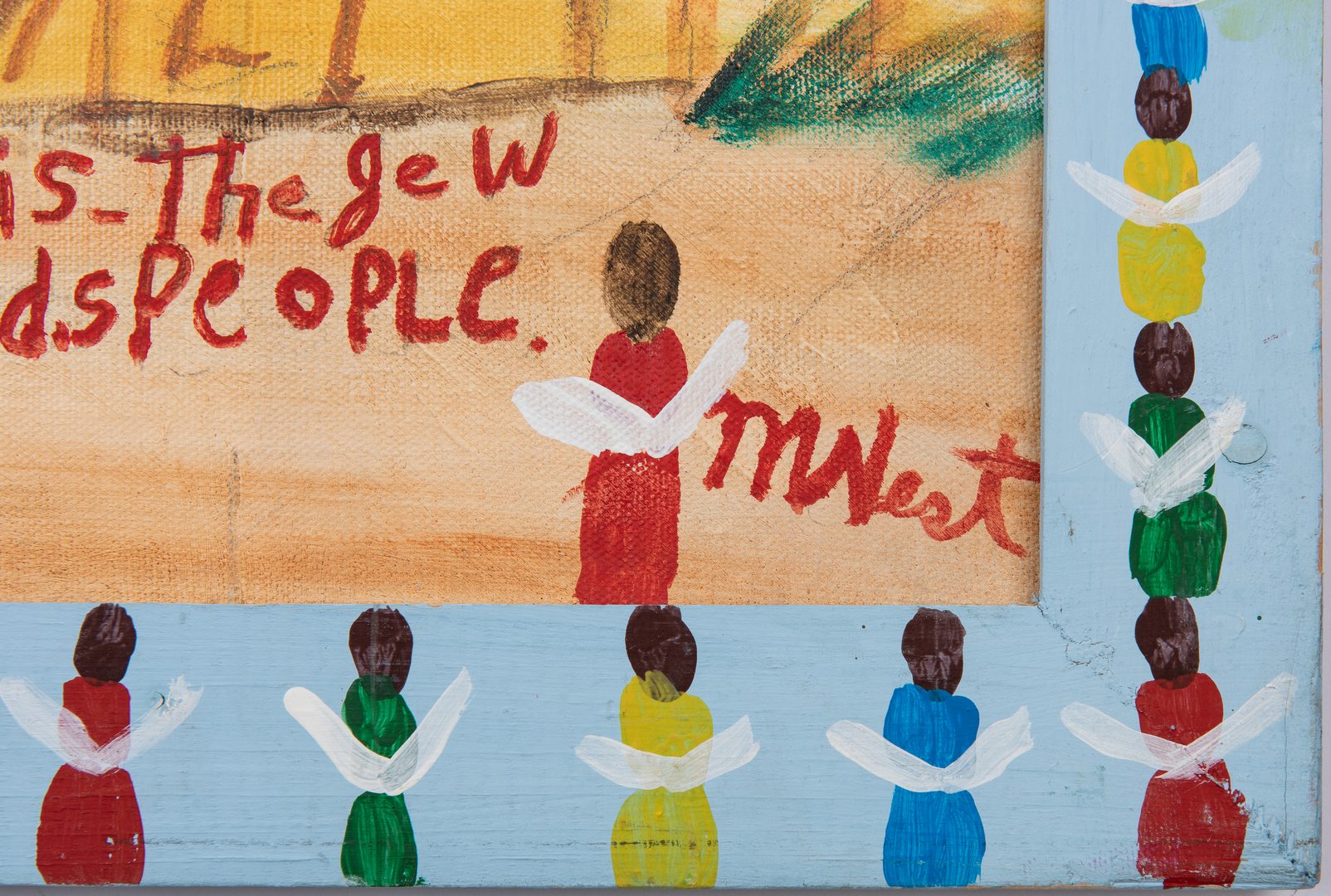 Lot 325: Myrtice West Folk Art Painting, Why American?