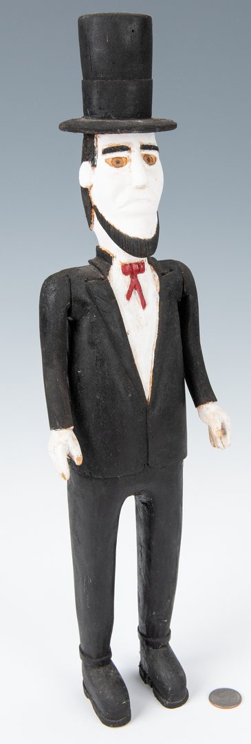 Lot 336: Carved Wimp Gibson Abraham Lincoln Figure