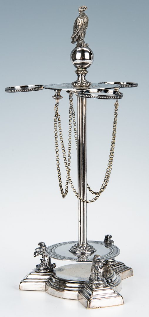 Lot 353: 19th c English Silver/Glass Flower Holder