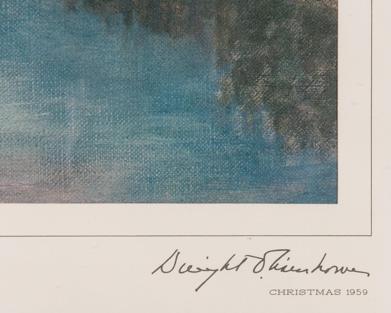 Lot 361: 8 Framed Eisenhower Christmas Prints