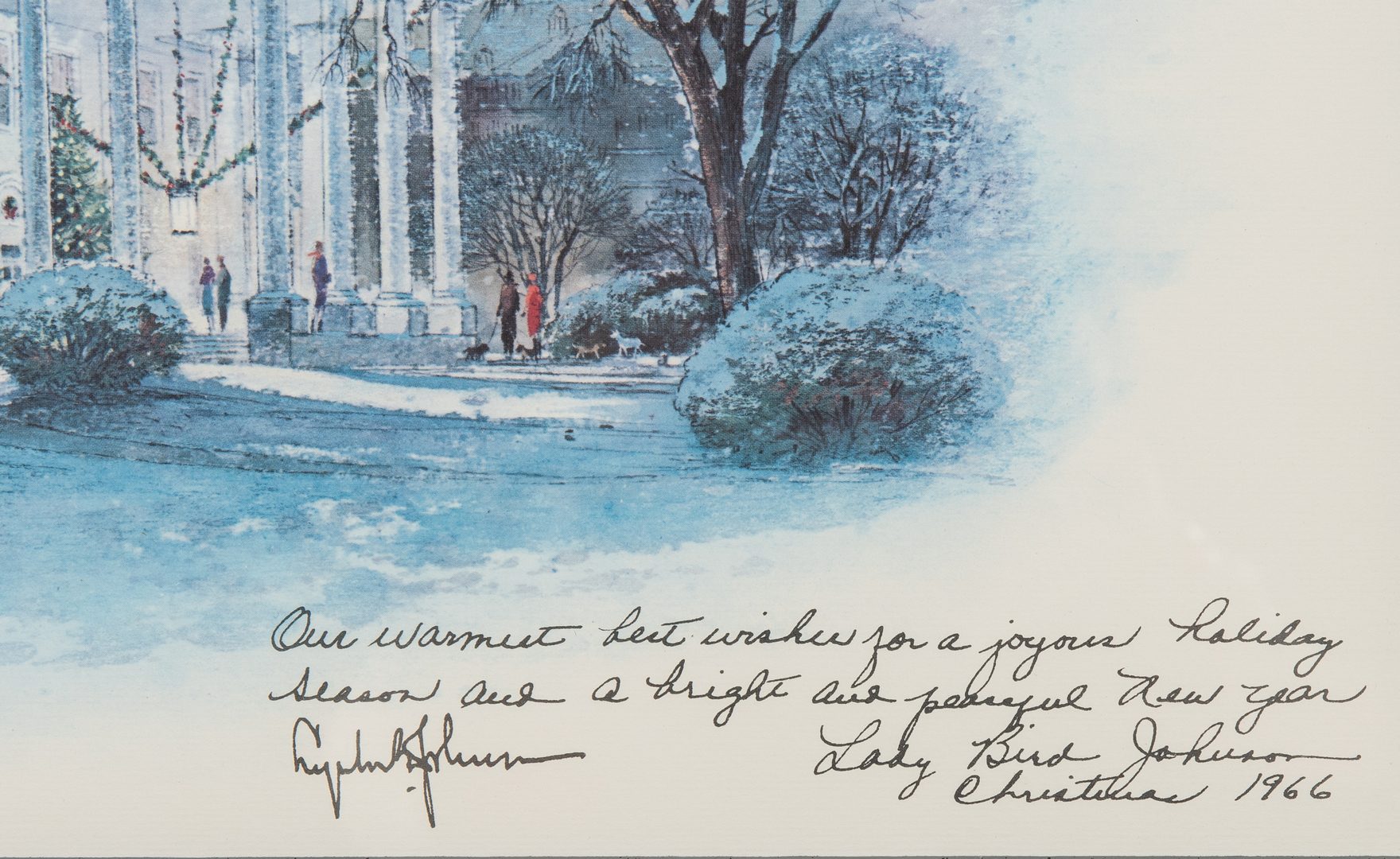 Lot 362: 6 Presidential Items, inc. 4 Lyndon Johnson Christmas Cards