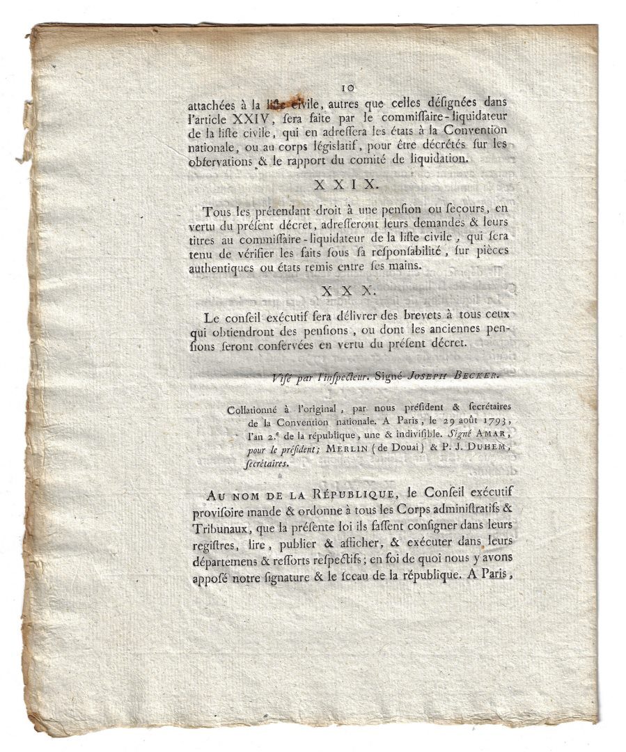 Lot 367: 7 French Documents, inc. Revolution Era Decrees