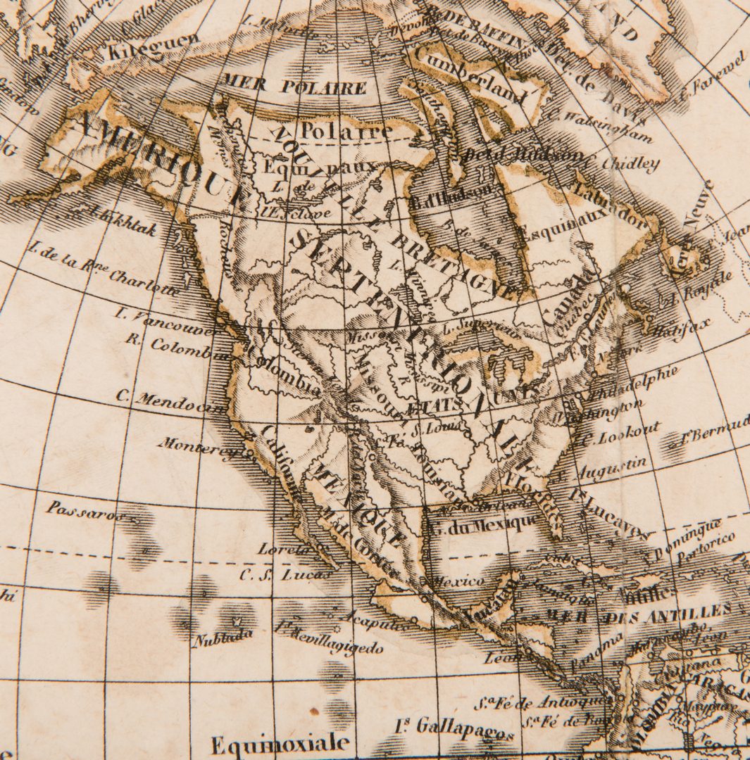 Lot 368: Mappe-Monde en Deux Hemispheres, Poirson/Fremin, 1821