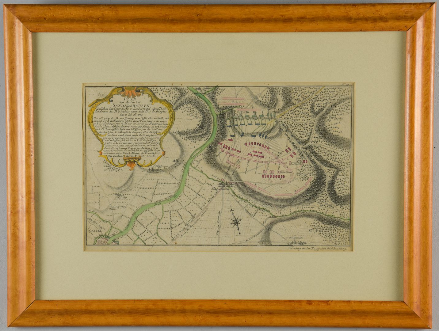Lot 370: 2 18th C. European Maps, Bowen & Buchhandlung