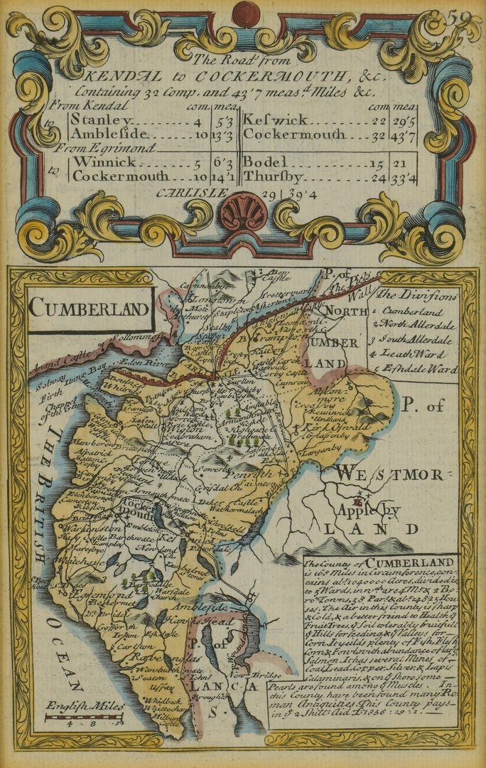 Lot 370: 2 18th C. European Maps, Bowen & Buchhandlung